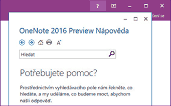 OneNote - Nápověda pro OneNote