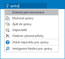 Outlook - Inteligentní vyhledávání 2.