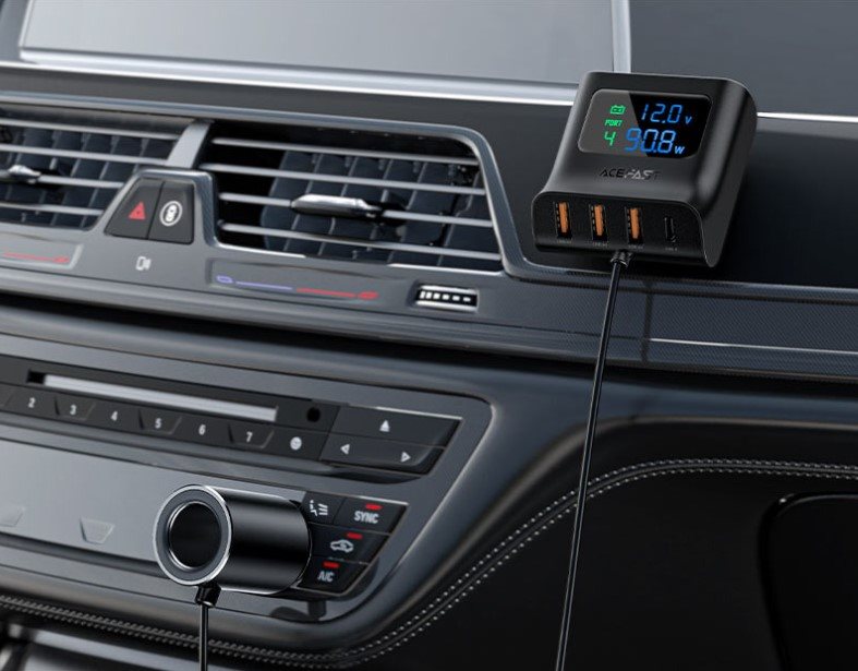 ACEFAST Car Charger with Fast Charging Support