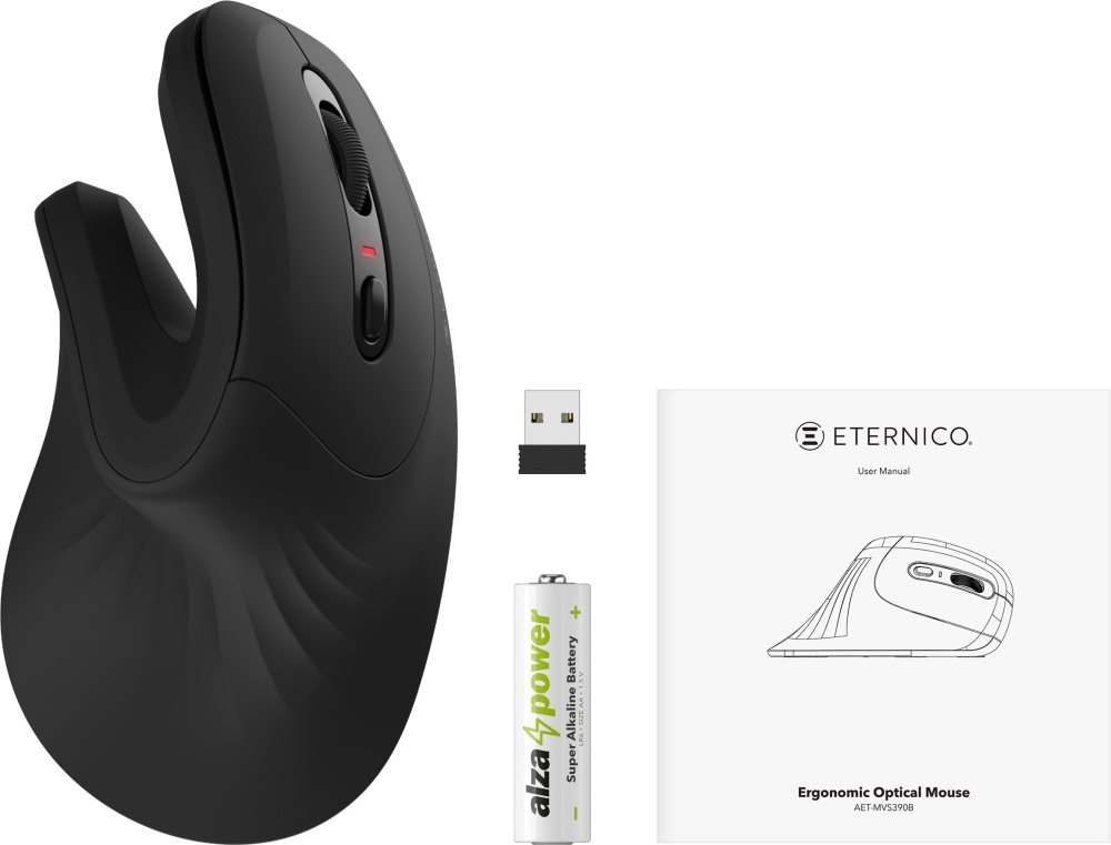 Eternico Office Vertical Mouse MVS390 - schwarz