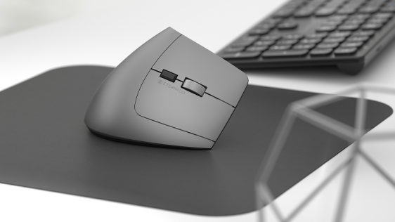Eternico Wireless 2.4 GHz & Double Bluetooth Rechargeable Vertical Mouse MV470