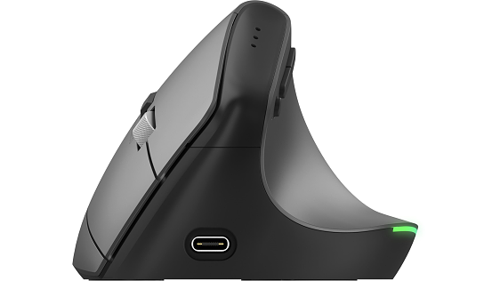 Eternico Wireless 2.4 GHz & Double Bluetooth Rechargeable Vertical Mouse MV470