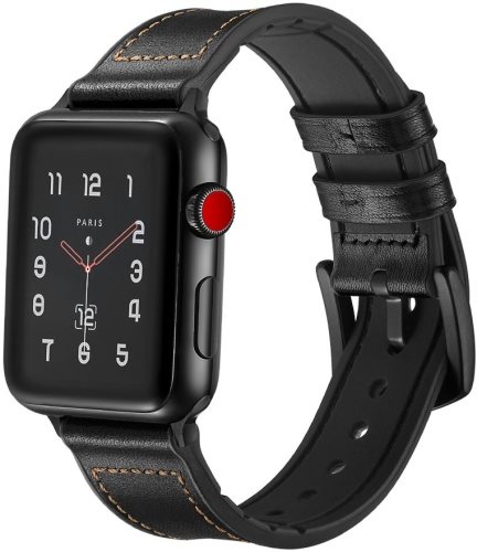 Eternico Leather and Silicone Band
