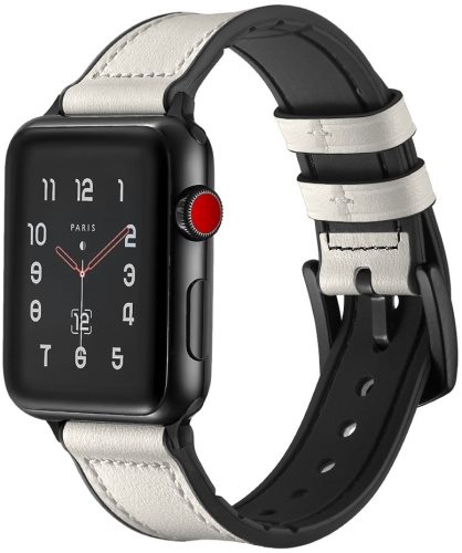 Eternico Leather and Silicone Band
