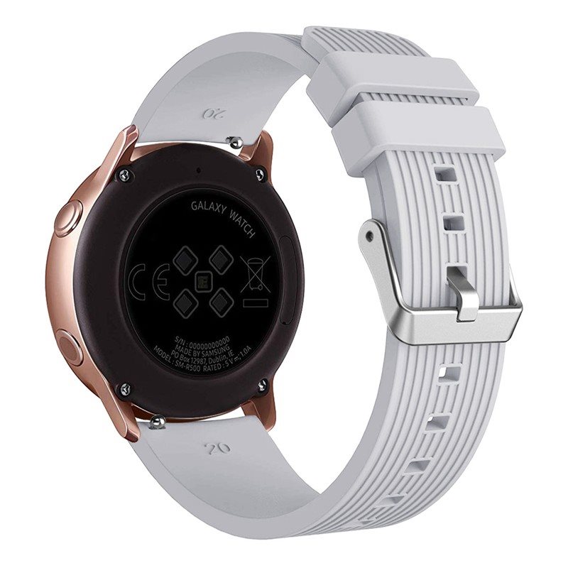 Eternico Essential Vertical Grain Silver Buckle universal Quick Release 20mm