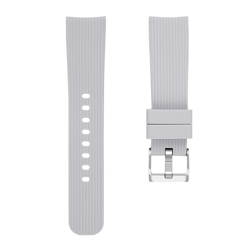 Eternico Essential Vertical Grain Silver Buckle universal Quick Release 20mm