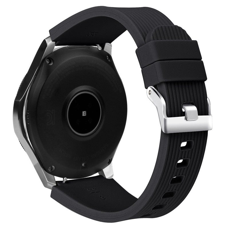 Eternico Essential Vertical Grain Silver Buckle universal Quick Release 22mm