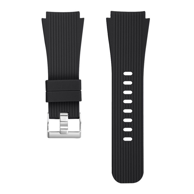 Eternico Essential Vertical Grain Silver Buckle universal Quick Release 22mm