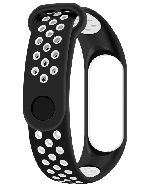 Eternico Sporty solid black and white pro Xiaomi Mi band 5 a 6