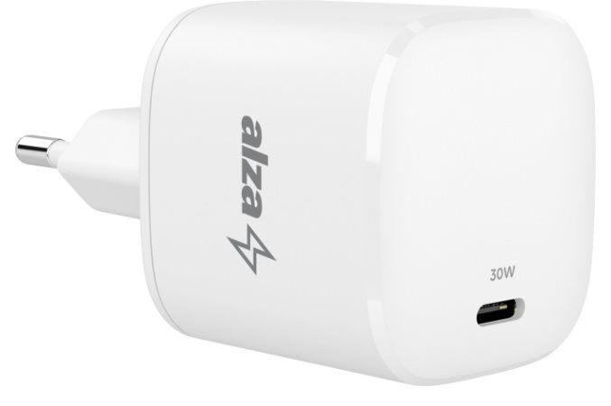 Nabíjačka do siete AlzaPower G130 mini Fast Charge 30W biela