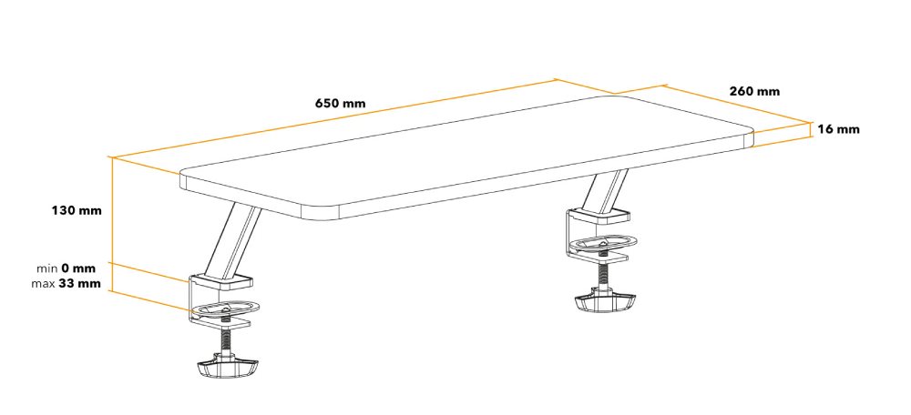 AlzaErgo Riser ER170WB