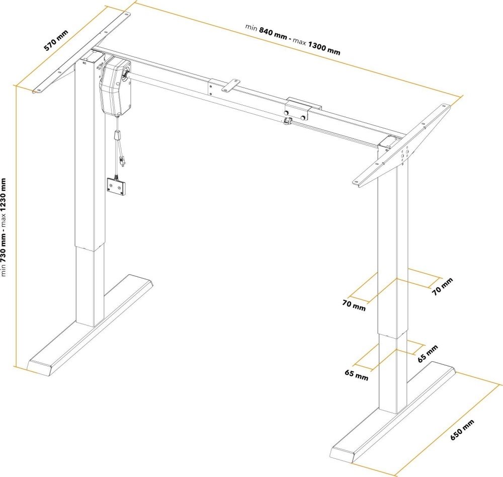 Höhenverstellbarer Tisch AlzaErgo Table ET2.1 grau