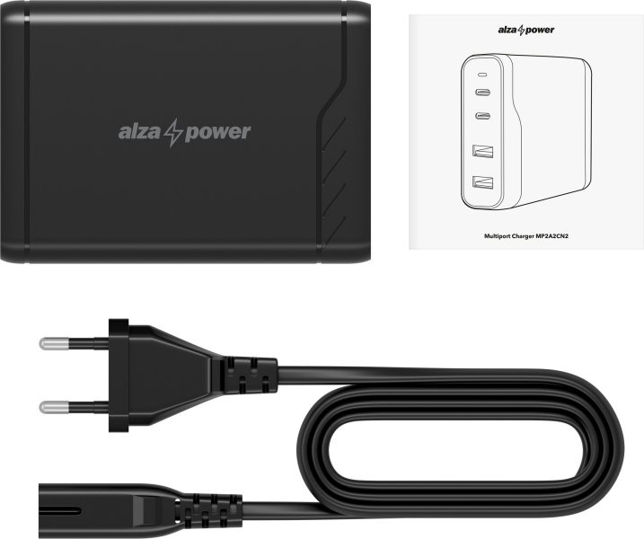 Nabíjačka do siete AlzaPower M300 Multi Charge Power Delivery 100W čierna