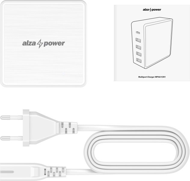Nabíjačka do siete AlzaPower M100 Multi Charge Power Delivery 60W biela 