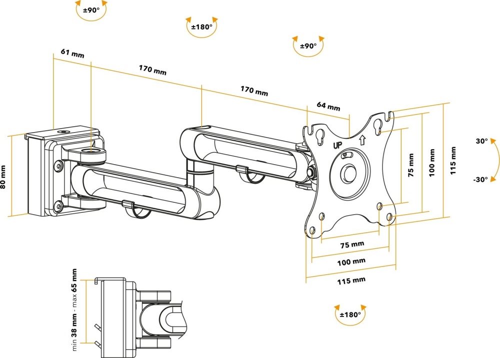 AlzaErgo SWAS410 Slatwall