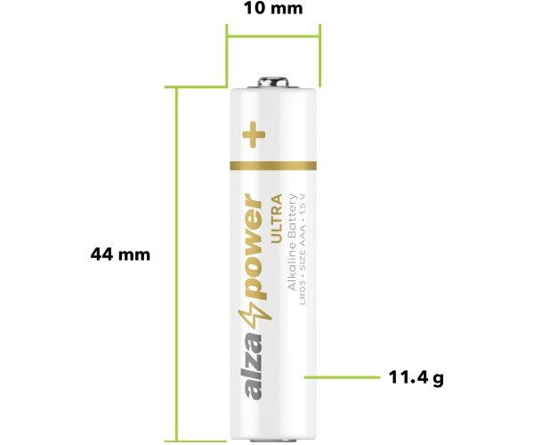 AlzaPower Ultra Alkaline LR03 (AAA) Einwegbatterien 10 Stück