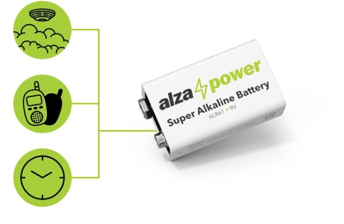 Einweg AlzaPower Super Alkaline 6LR61 (9V) 1St.