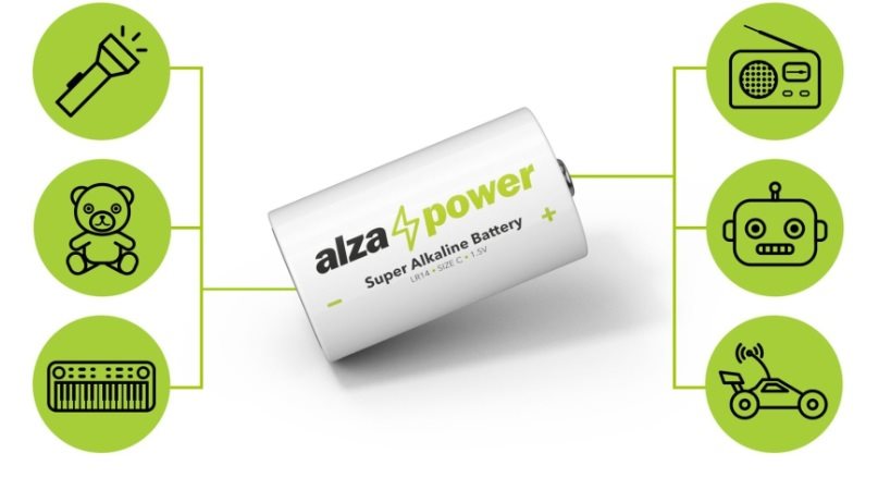  AlzaPower Super Alkaline Einwegbatterien LR14 (C) 2 Stk.