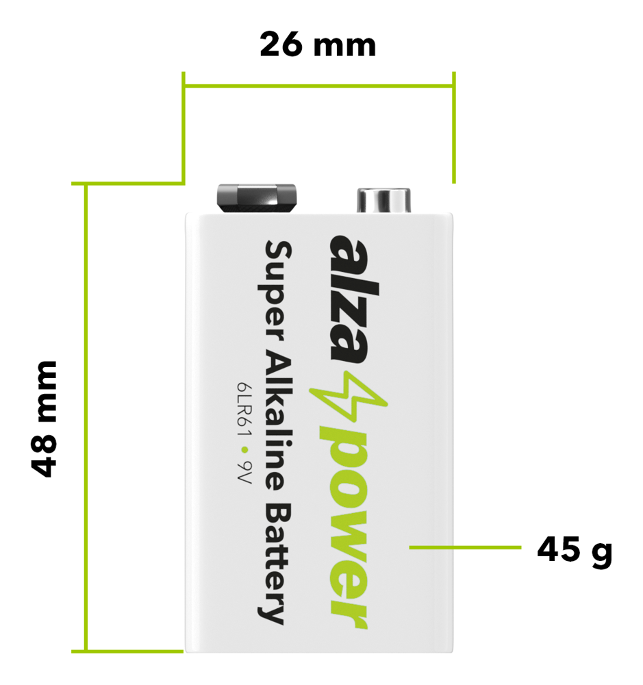 AlzaPower Super Alkaline 6LR61 (9V) AlzaPower Super Alkaline 6LR61 (9V)