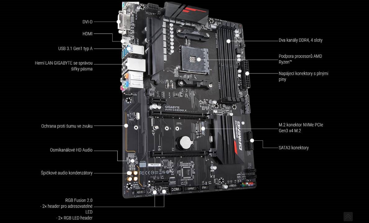 GIGABYTE B450 GAMING X - Základní deska | Alza.cz