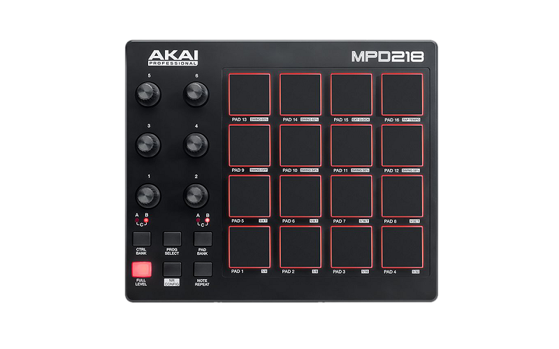 MIDI kontrolér AKAI Pre MPD 218