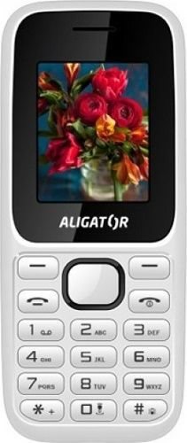 Mobilní telefon Aligator D200 Dual sim bílo-černý Přední strana