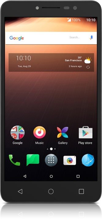 ALCATEL A3 XL s rozměrným displejem Telefon v šedém provedení