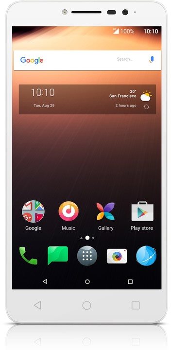 ALCATEL A3 XL s rozměrným displejem Elegantní telefon s bílým rámečkem