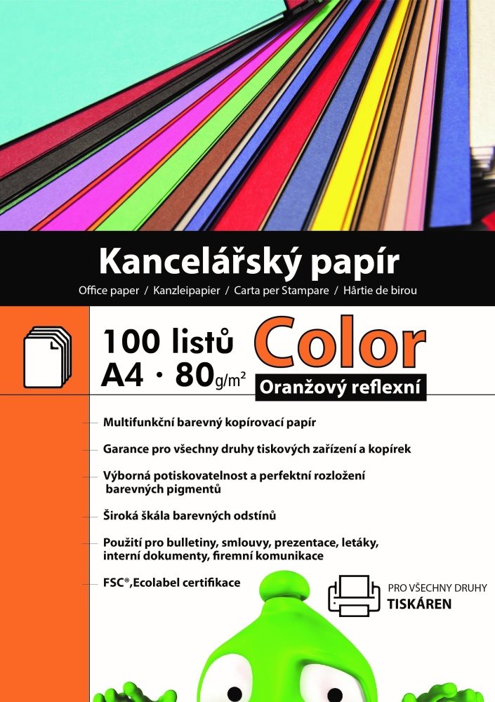 Alza Color A4 Reflective Orange 