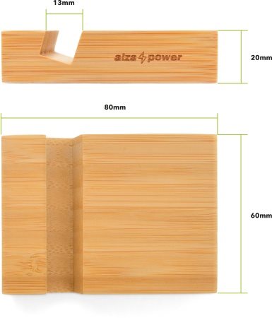 AlzaPower Bamboo Stand Cube