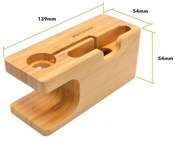AlzaPower Bamboo Station for Apple Watch