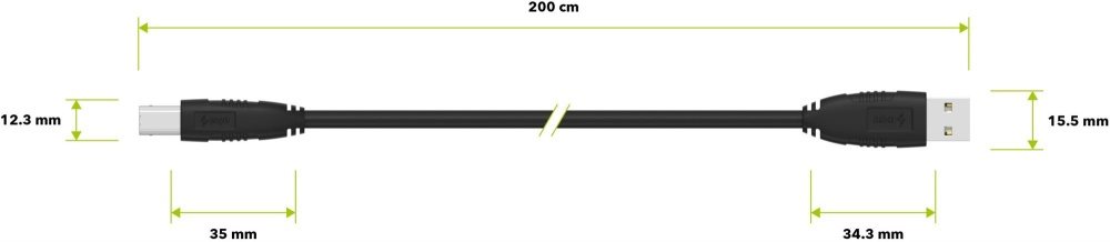 AlzaPower LinkCore USB A-B