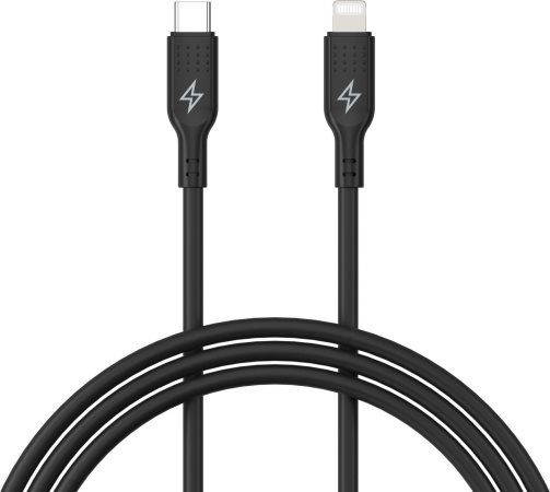 Dátový kábel AlzaPower SilkCore USB-C to Lightning MFi, 1m čierny