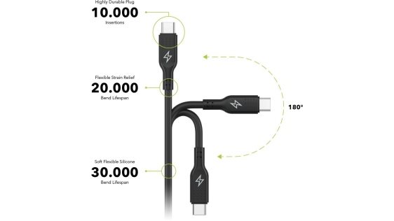 AlzaPower SilkCore USB-C to Lightning MFi data cable, 2m black AlzaPower SilkCore USB-C to Lightning MFi data cable, 2m black