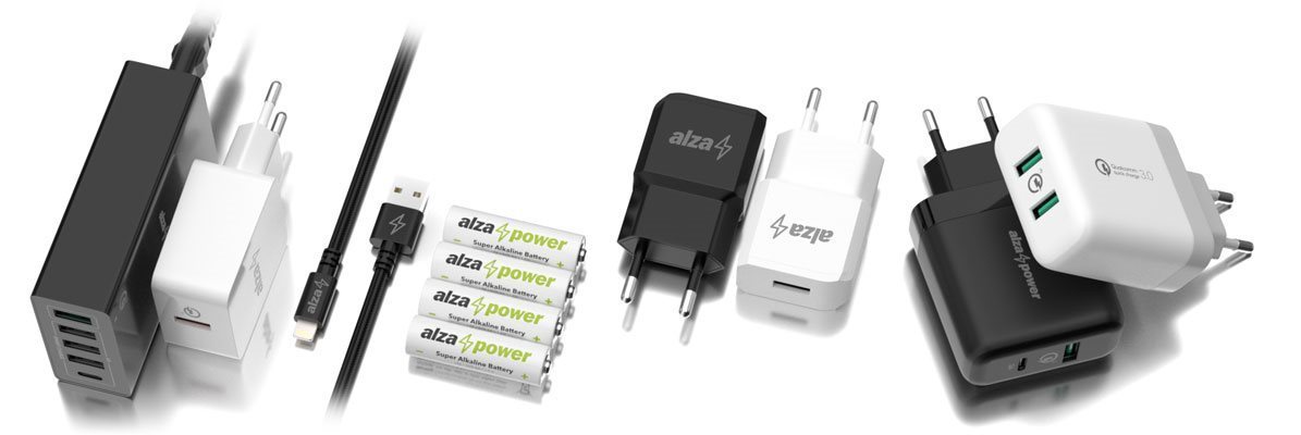 Dátový kábel AlzaPower Core 2 in 1 Micro USB + USB-C