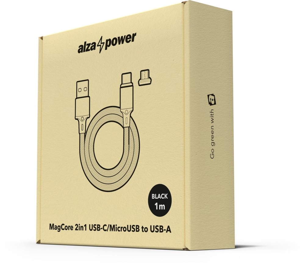 AlzaPower MagCore 2in1 USB-C + Micro USB, 5A