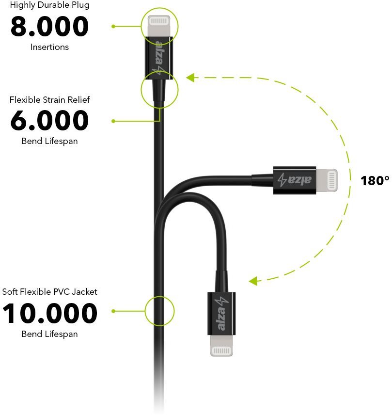 Datenkabel AlzaPower Core Lightning MFi (C89)