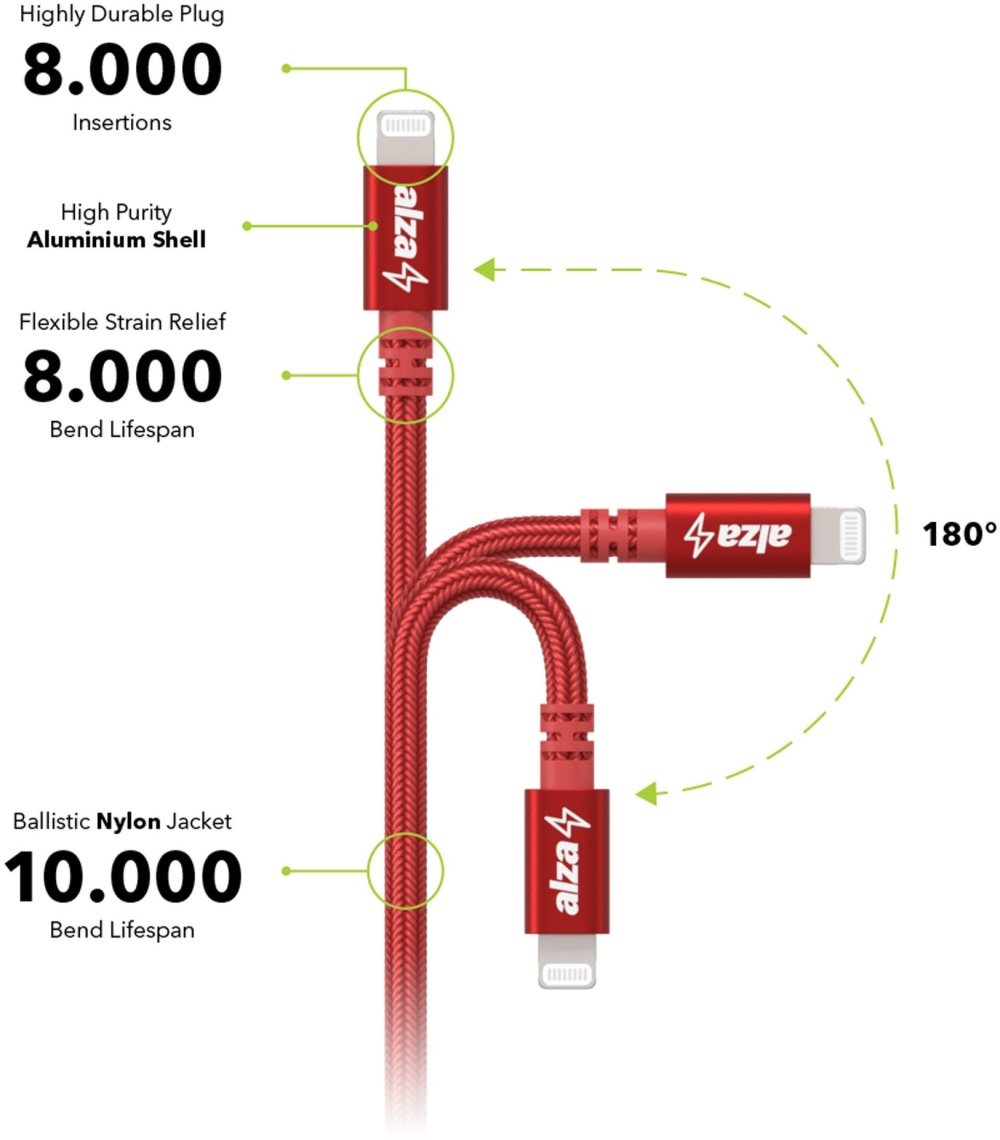 AlzaPower AluCore Lightning MFi (C89)