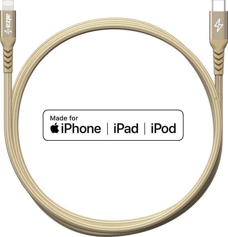 AlzaPower Alucore USB-C to Lightning MFi