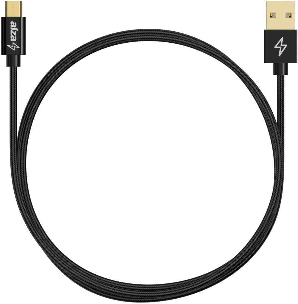 AlzaPower AluCore Micro USB 0.5m Black