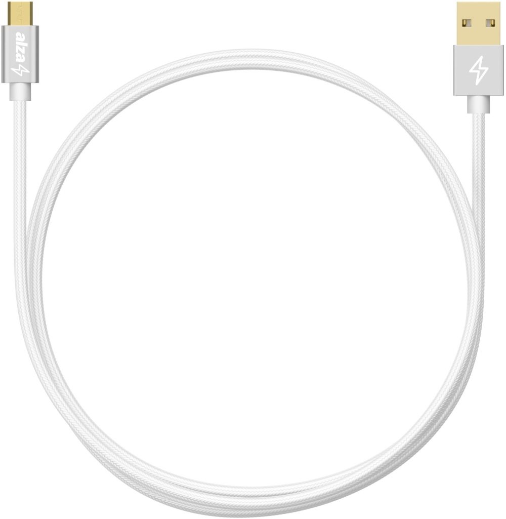 AlzaPower AluCore Micro USB 2m Silver