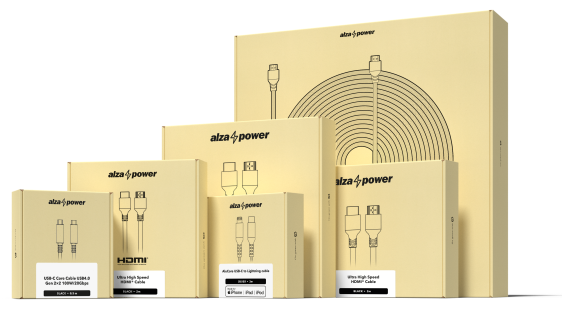 AlzaPower Core USB-C (M) / USB-C (F) 3.2 Gen 2
