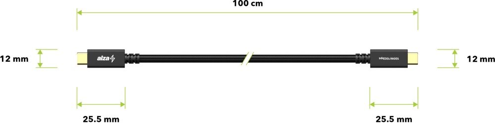 AlzaPower AluCore USB-C / USB-C 3.2 Gen 2