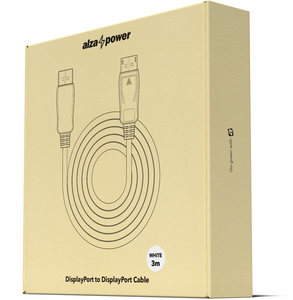 AlzaPower DisplayPort (M) na DisplayPort (M)