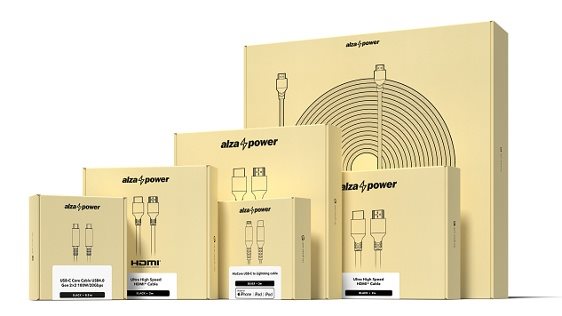 Video kabel AlzaPower Alucore DisplayPort (M) na DisplayPort (M)