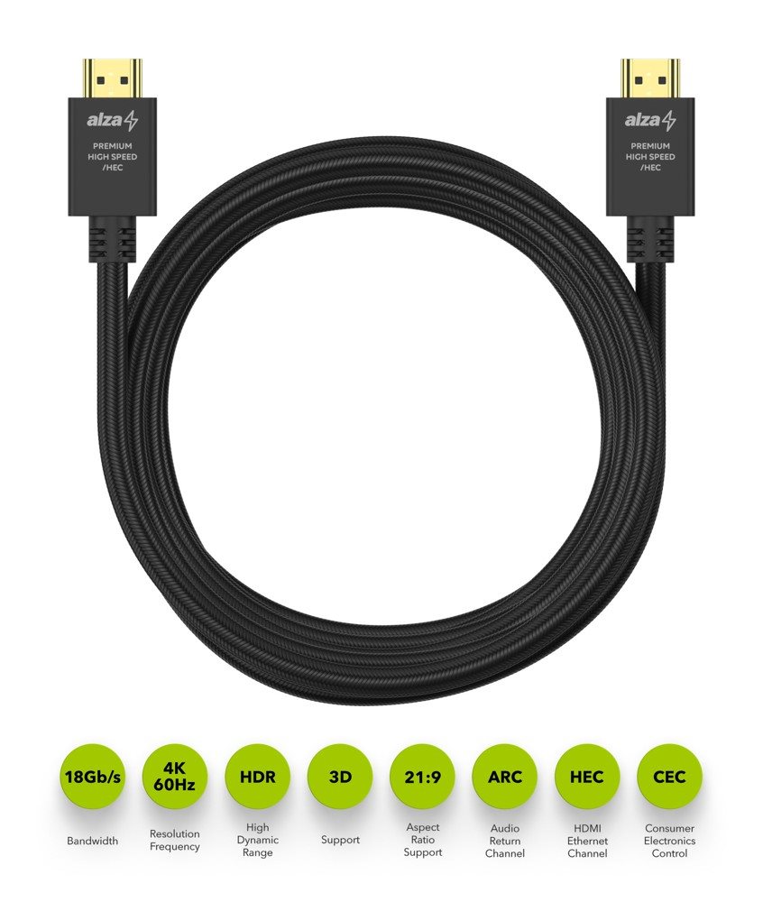 AlzaPower AluCore Premium HDMI 2.0 High Speed 4K