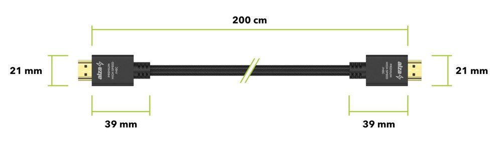 AlzaPower AluCore Premium HDMI 2.0 High Speed 4K