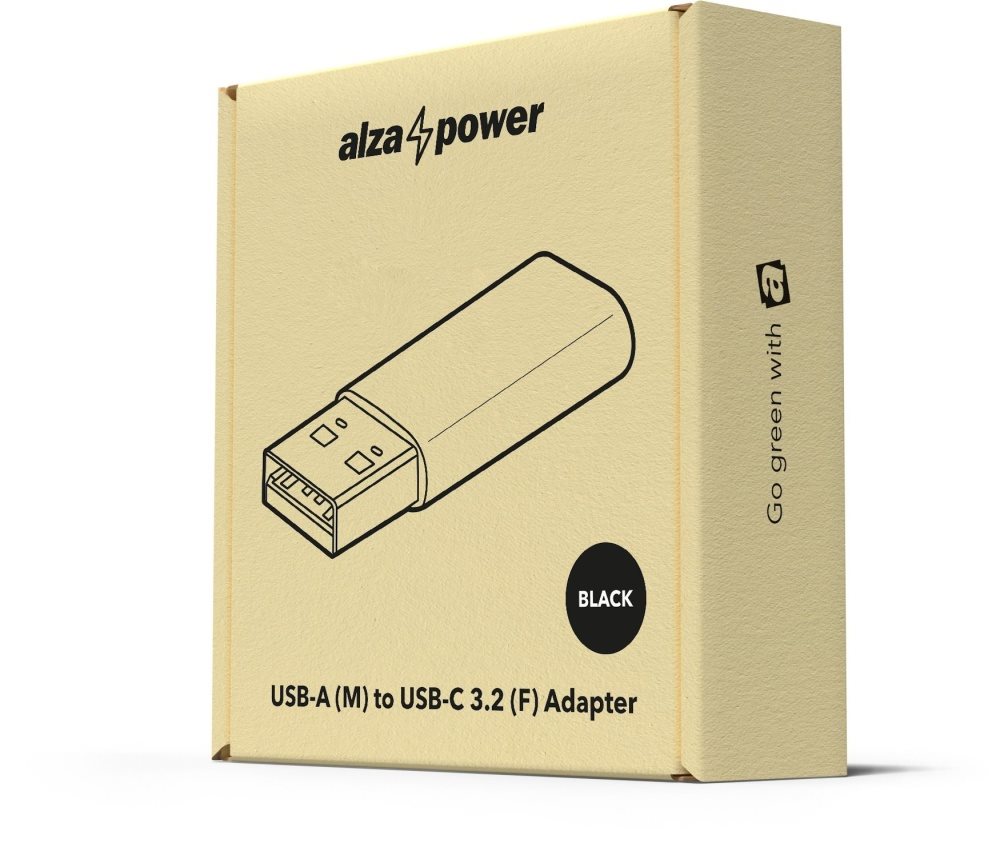 AlzaPower USB-A (M) auf USB-C 3.2 (F)