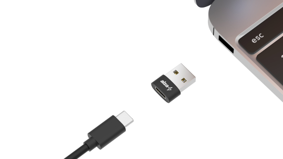 AlzaPower USB-A (M) na USB-C 2.0 (F) 