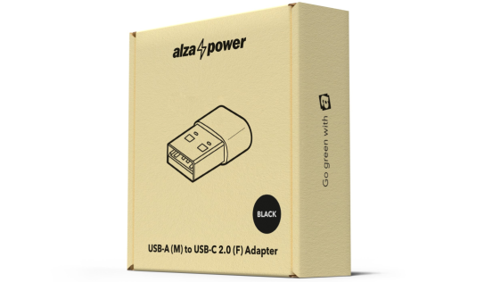 AlzaPower USB-A (M) na USB-C 2.0 (F) 